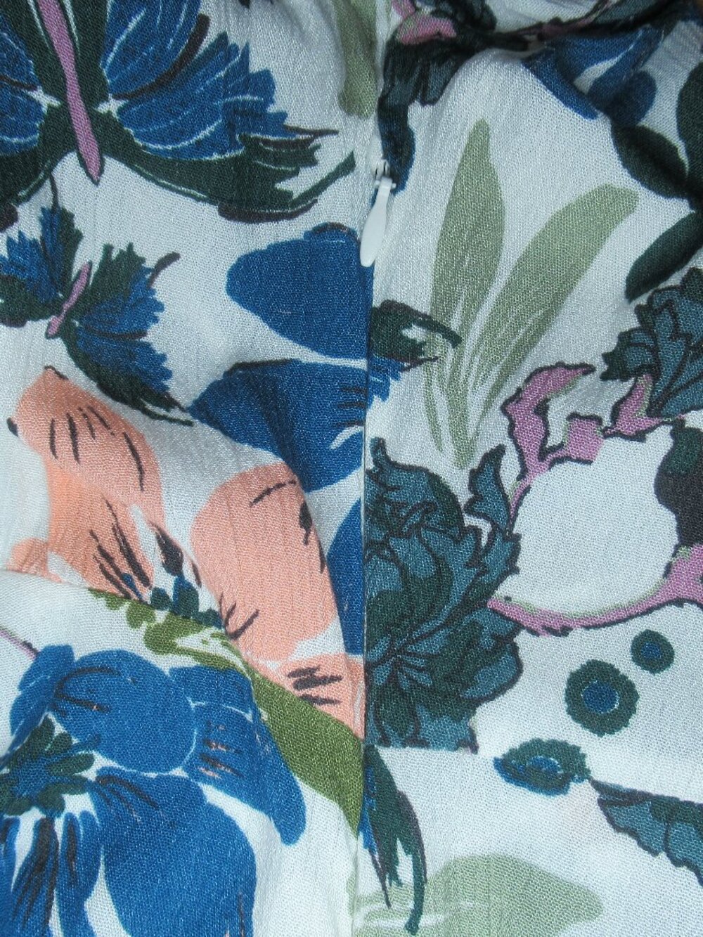 NWT Free People Ivory Floral Border Print Deep V Mini Dress | Size 2 - Picture 8 of 11
